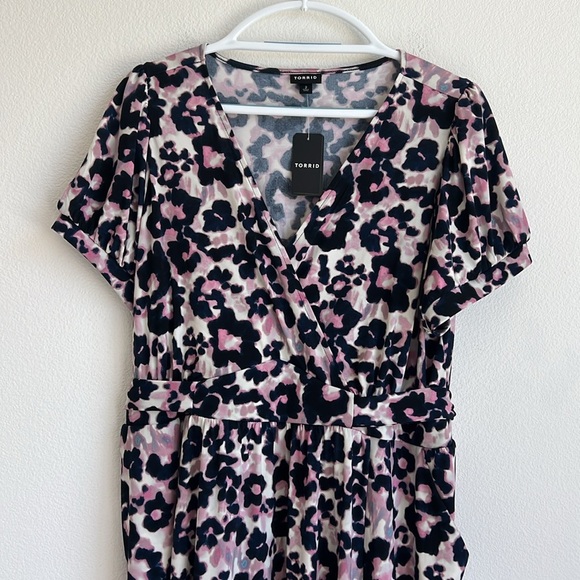 NWT Torrid Mini Studio Knit Surplice Dress - Picture 4 of 16